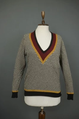 Suéter Pullover ETRO Multi Mezcla Cachemira Tejido Manga Larga Cuello en V Talla 48 Foto 1 de 4