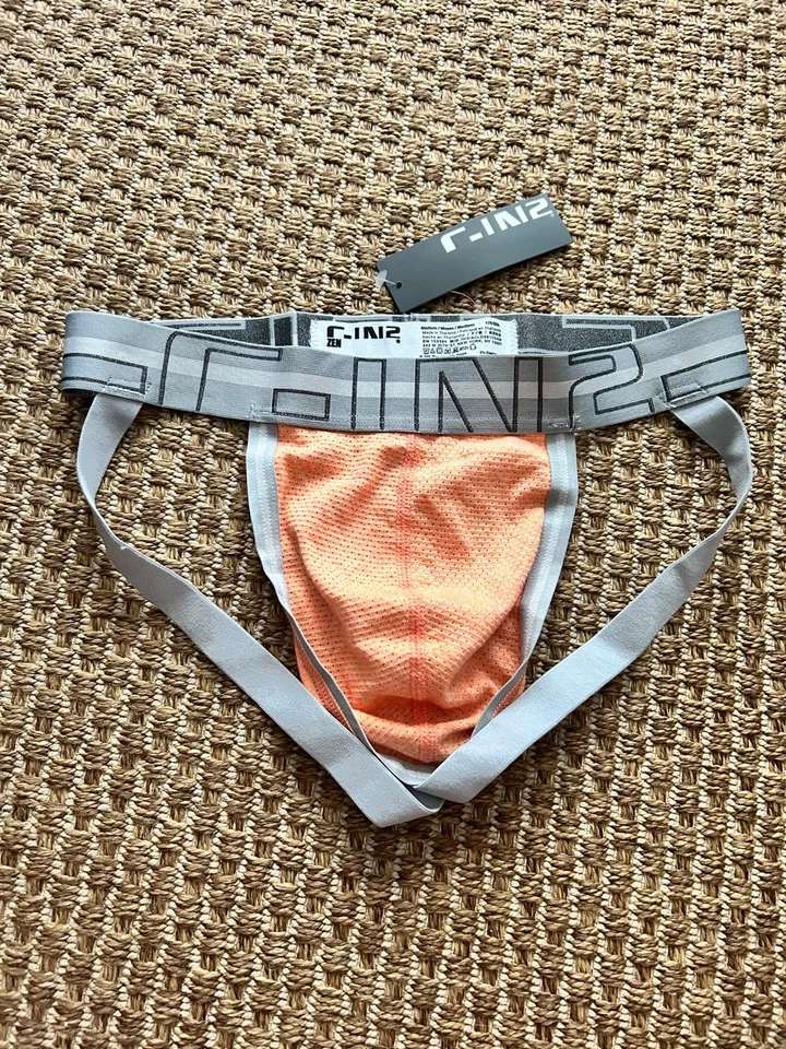 C IN2 Zen Auténtico Otto Naranja Malla Bolsa Jock Jockstrap Mediano Nuevo con Etiquetas Nuevo Foto 1 de 4