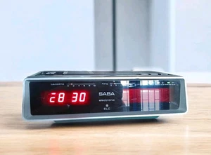 Radio Sveglia SABA electronic clock M Vintage Anni 70 GERMANIA - Foto 1 di 5