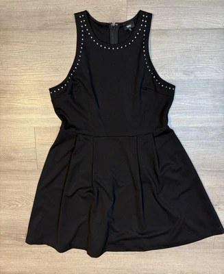 Mossimo Supply Co. Black Studded Mini Dress Size XL  - Image 1 of 3