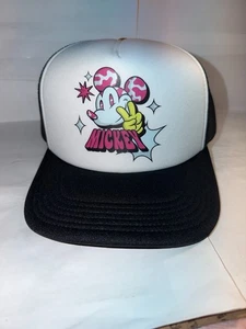 Cappello Disney Topolino Neff SnapBack Camionista Rete Schiuma Nero Bianco - Foto 1 di 7