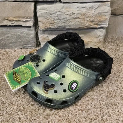Crocs Wicked Elphaba Glow In The Dark Classic Clog — M7 / W9 — New 210524-90H - Image 1 of 4