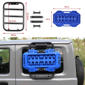 For Suzuki Jimny 2door 2019+ Side Ladder Rack Window Extension Escape Board Blue - Picture 1 of 10