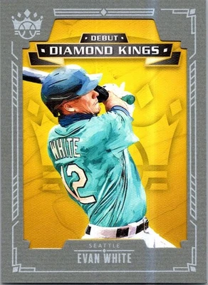 2021 Panini Diamond Kings #DDK-SM Evan White Debut Diamond Kings Gray Frame - Image 1 of 2