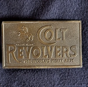 PISTOLA VAQUERA COLT vintage hebilla cinturón LATÓN WESTERN PISTOLAS - Imagen 1 de 9