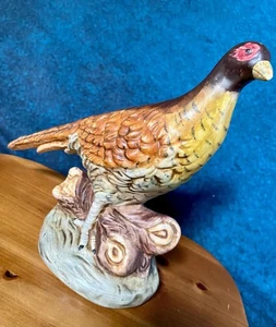 Figura de pájaro de cerámica artesanal vintage figura de faisán grande - Imagen 1 de 9