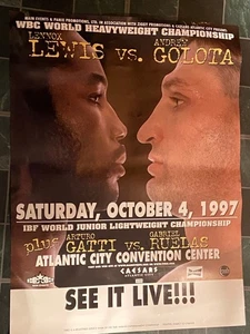 1997 Lennox Lewis Vs Andrew Golota Poster 24" X 18" *Pre-Owed w/Wrinkles* DMC - Picture 1 of 5