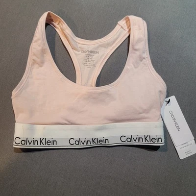 Calvin Klein Modern Cotton Unlined Wireless Bralette sz XS Nymph's Thigh Pink NW - Image 1 of 4