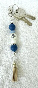Kansas City Royals Beaded Keychain with Team Logo-Handmade MLB Fan Gifts - Picture 1 of 5