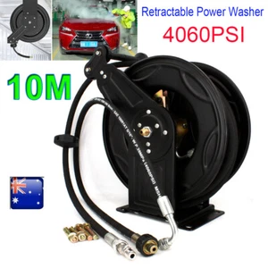 4060PSI Retractable Pressure Cleaner Washer Reel Steel HeavyDuty Power Hose Reel - Picture 1 of 11