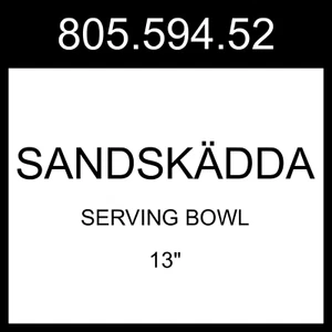 IKEA SANDSKADDA SANDSKÄDDA Serving Bowl Light Grey-beige  13" 805.594.52 - Picture 1 of 1