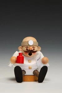 Minikugelrauchmann Arzt Höhe ca 7cm NEU Räucherfigur Räuchermann Rauchmann - Bild 1 von 1