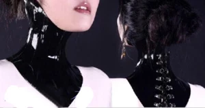 234 Latex Rubber Gummi Neck 1.0mm halskors lace customized - Picture 1 of 1