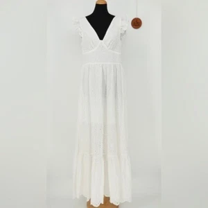 Giffniseti White Eyelet Maxi Dress NWT Size XL - Picture 1 of 10