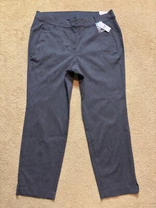 NWT Lane Bryant The 4-Season Mid-Rise Ankle Dress Pant Elastic Waist Gray 18 - Picture 1 of 8