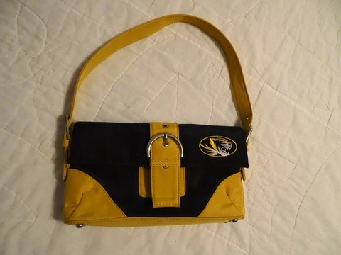 NCAA Missouri Tigers Handbag Bag Purse 9.5 inch Footed Mizzou MU University Cover