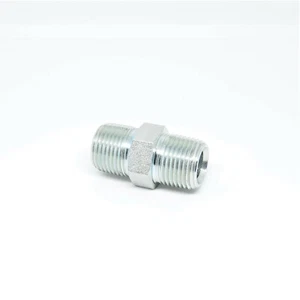 Steel Hex Nipple 3/8 Npt Male Mip Mpt Pipe Fitting Fuel Oil Gas Liquid Air WOG - Picture 1 of 6