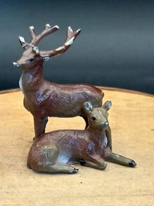 Antique Lead Deer Figurines poss German 1 3/4" High - Picture 1 of 4