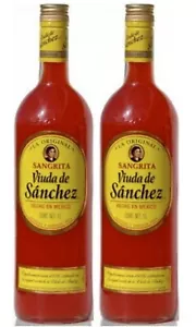 Viuda De Sanchez Sangrita Paquete de Dos 1 litro cada uno perfecto juego de tequila México - Imagen 1 de 1