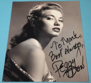 Peggy Dow ~ 8 x 10 B&W Authentic Autographed Photo - Picture 1 of 1