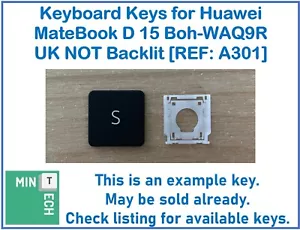 Teclas de repuesto de teclado para Huawei MateBook D 15 Boh-WAQ9R, etc. Reino Unido no retroiluminadas - Imagen 1 de 8