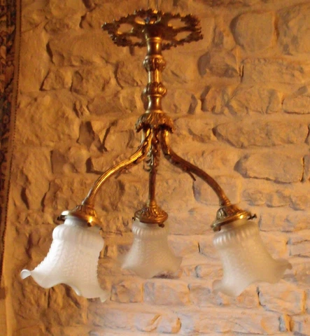 Vintage French Ceiling Light / Chandelier Cover