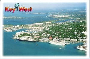Aerial View of Beautiful Relaxing Key West Florida Postcard - Picture 1 of 2