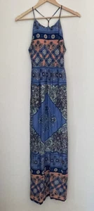 ROXY Blue Boho Floral Maxi dress size XS - Casual, Surf-wear, Beach, Summer! - Picture 1 of 10