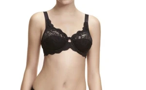 SUSA 80C Special Price Latina 8008 Lace Underwired Bra Black 004 - Picture 1 of 3