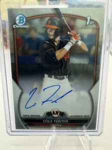 Bowman Draft 2023 - Chrome Prospect Auto Cole Foster #CDA-CF - Imagen 1 de 2