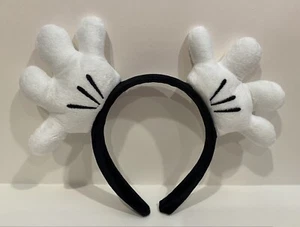 DISNEY MICKEY MOUSE Plüsch WEISSE HANDSCHUHE Hände MAUS OHREN Stirnband Haarband Krone - Bild 1 von 3
