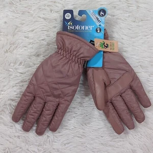 Women's Isotoner Insulated Touchscreen Quilted Gloves New Blush Size S/M - Picture 1 of 5