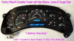 2003-2006 CUSTOM ESCALADE CLUSTER CARBON FIBER GAUGES WHITE LED FITS SIERRA WB - Picture 1 of 1