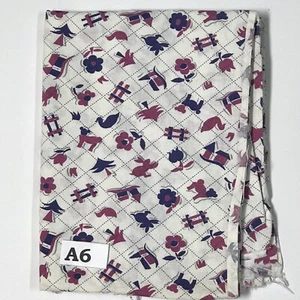 Vintage Vollfutter Sack blau/rot Kaninchen Stall Lamm Blume Ente  - Bild 1 von 6