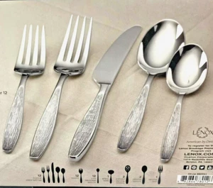 Lenox Lindfield 90 Piece 18/10 Stainless Flatware Set Service For 12 New - Picture 1 of 5