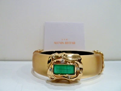 Браслет Alexis Bittar из золотого люцита с украшением из золота/малахита - Изображение 1 из 4