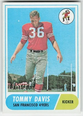 1968 Topps #165 Tommy Davis FOOTBALL San Francisco 49ers - Image 1 of 2