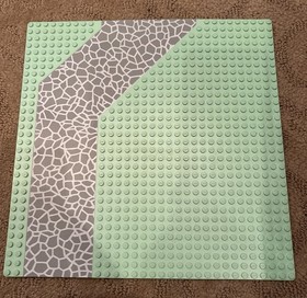 LEGO Light Green Baseplate Road 32x32 Angled Driveway Cobblestone 4478px3 6419