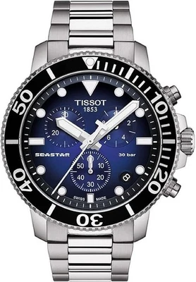 Orologio da uomo Tissot Seastar 1000 Chronograph T120.417.11.041.01 NUOVO - Immagine 1 di 4
