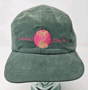 Starbucks Lilith Fair Concert Hat Soft Cap Adjustable Band Promo Green Vtg RARE - Picture 1 of 11