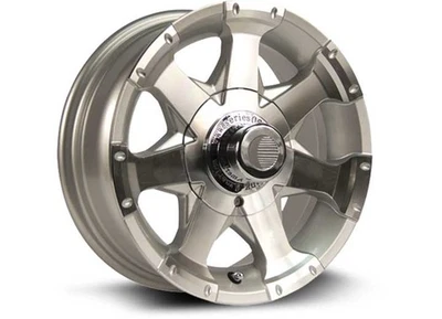 HiSpec 0645545 Alloy Series 06 14x5.5 5x4.5 0P Silver Machined Trailer Wheel Foto 1 de 3