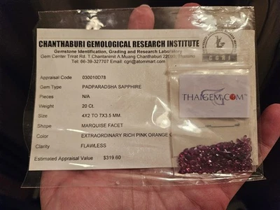 zafiro padparadsha Foto 1 de 2