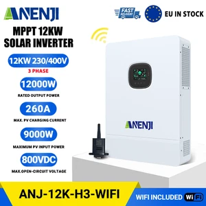 12000W Hybrid Solar Inverter Off Grid 2*MPPT 260A 1/3-Phase 230Vac/380Vac 800Vdc - Bild 1 von 12