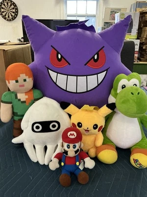 ¡Lote de peluche Pokemon/Minecraft/Mario! Yoshi Alex Pikachu GRAN GENGAR Foto 1 de 4