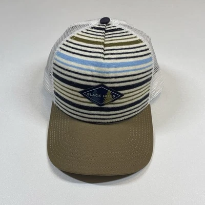 Gorra de camionero Black Hills para hombre multicolor a rayas malla a presión Foto 1 de 4