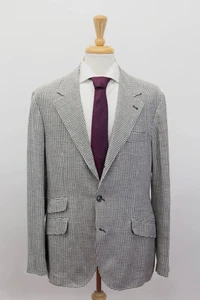 NWT $5445 Brunello Cucinelli Men's Houndstooth 2-Piece Suit W/ Logo Buttons A248 - Picture 1 of 14