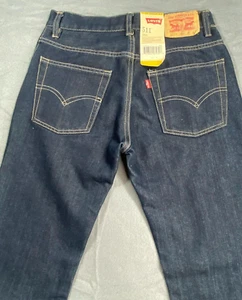Levi Strauss 511 Jeans Boys Size 16 Regular 28 x 28 Slim Fit Dark Wash - Picture 1 of 12