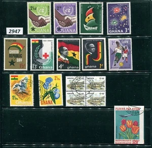 #2947/48-GHANA-selection of 36 MNH/MH/CTO stamps from various years - Picture 1 of 2