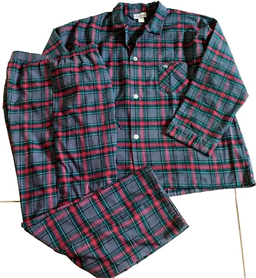 PIJAMA OSCAR DE LA RENTA HOMBRE TALLA 4XL GRIS, VERDE Y ROJO FRANELA ¡NUEVO SIN ETIQUETAS! Foto 1 de 4