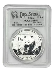 China: 2012 10Yn Silver Panda graduación profesional MS69 (primer ataque) - otros - Imagen 1 de 2